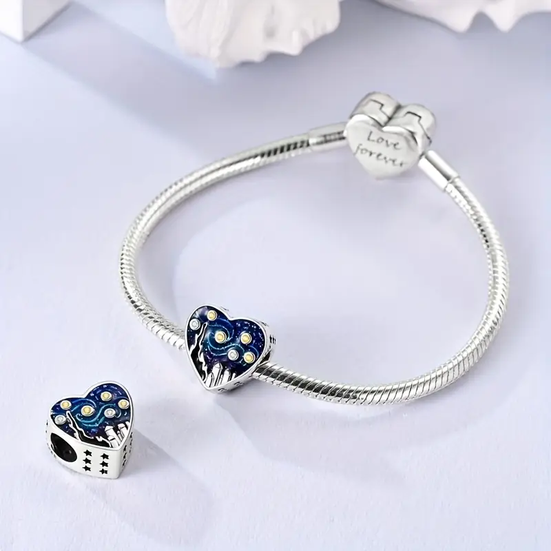 Yıldızlı Gece Figürlü 925 Charm