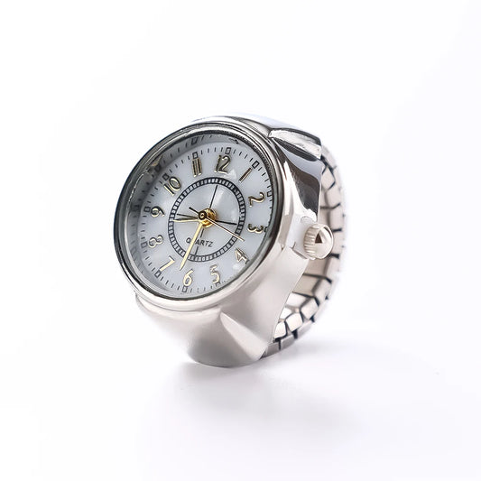 Mini-Paaruhren Für Damen Und Herren, Ringuhr, Rundes Zifferblatt, Arabische Ziffern, Analoge Quarz-Ringuhren, Damen-Fingerringuhr, Geschenk
