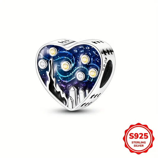 Yıldızlı Gece Figürlü 925 Charm